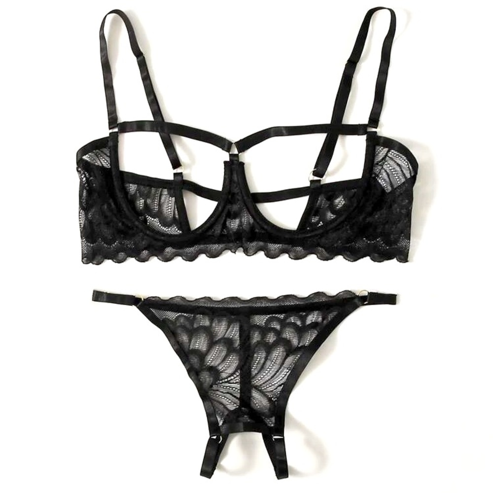 Black Lace Underwire Lingerie